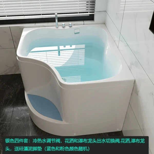 Acrylic Walk-in Small Bathtub Adult Full Body Adult Bathtub Mobile - Image 4