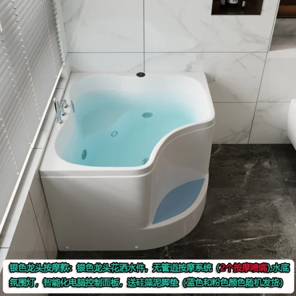 Acrylic Walk-in Small Bathtub Adult Full Body Adult Bathtub Mobile - Image 6