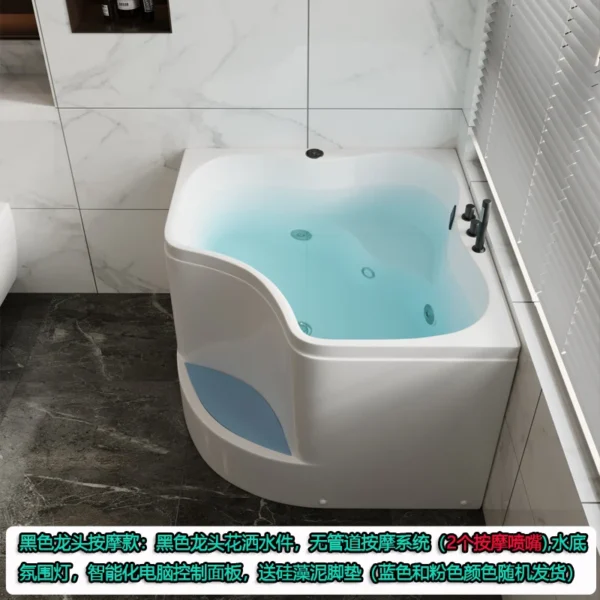 Acrylic Walk-in Small Bathtub Adult Full Body Adult Bathtub Mobile - Image 5