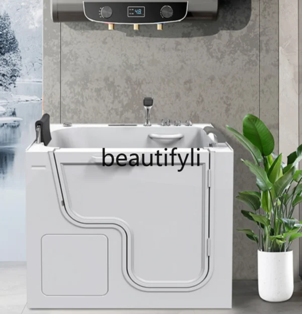 Accessible elderly disabled bathtub open door walk-in sitting acrylic constant temperature hydrotherapy Jacuzzi - Image 2