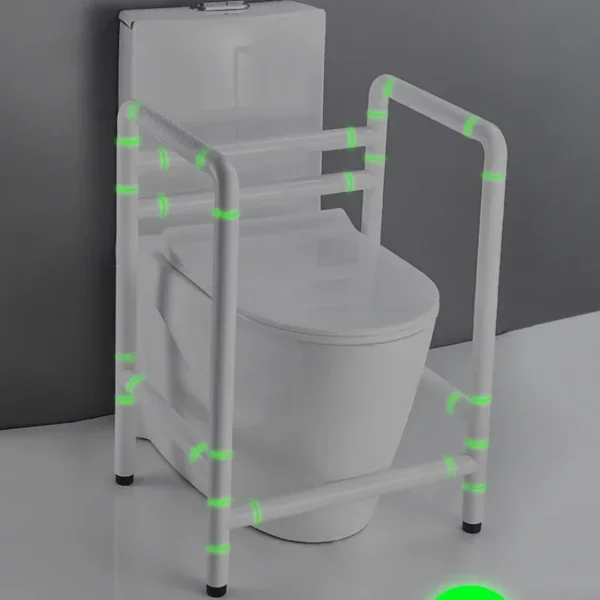 Luminous Elderly Toilet Rail Frame  No Punching Required NonSlip Safety Bathroom Armrest Easy to Install Secure Bathroom Support - Image 4