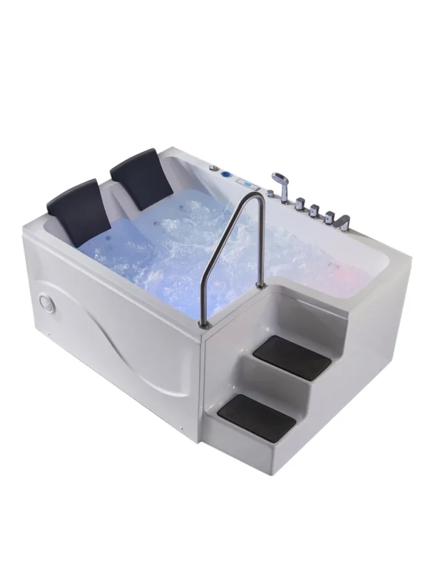 Double Parent-Child Bathtub Mandarin Duck Bath Walk-in Massage Bathtub Acrylic Couple Bath Constant Temperature Bathtub - Image 5