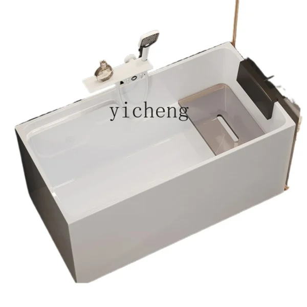 ZK deep bubble freestanding acrylic bathtub household walk-in bidet small apartment bathtub living room decoration