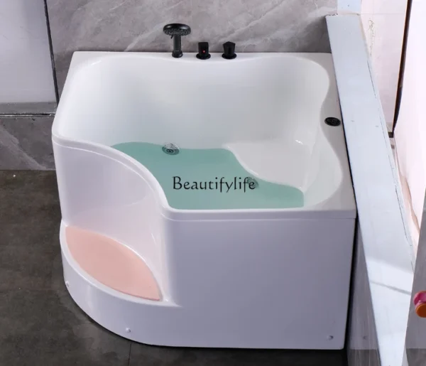 Acrylic Walk-in Small Bathtub Adult Full Body Adult Bathtub Mobile - Image 3