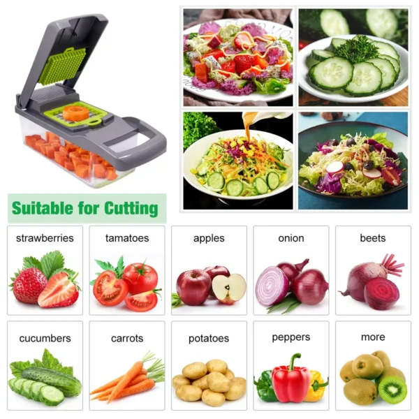 Cutting & Chopping Made Easy With Our Multifunctional 9-in-1 Vegetable Chopper - Image 12