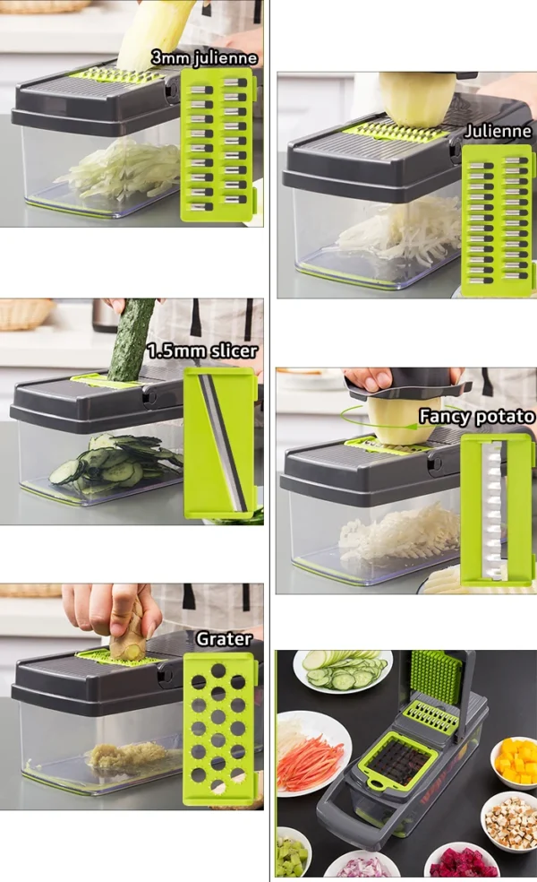 Cutting & Chopping Made Easy With Our Multifunctional 9-in-1 Vegetable Chopper - Image 10