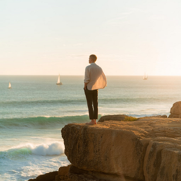 Person Looking Towards the Horizon