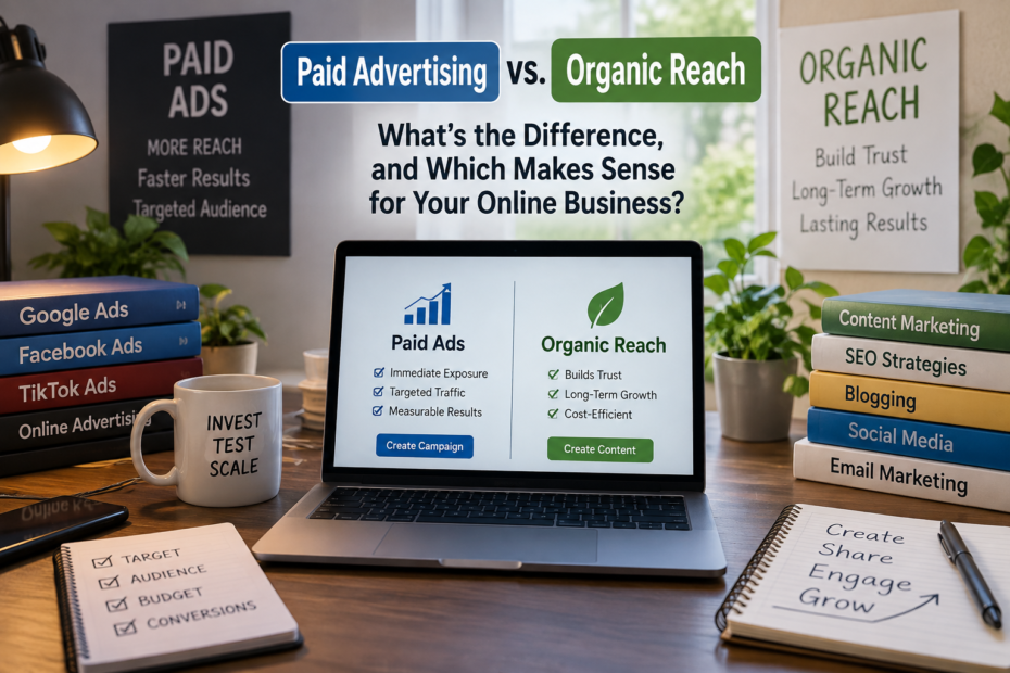 Paid Advertising vs. Organic Reach: What's the Difference, and Which Makes Sense for Your Online Business?